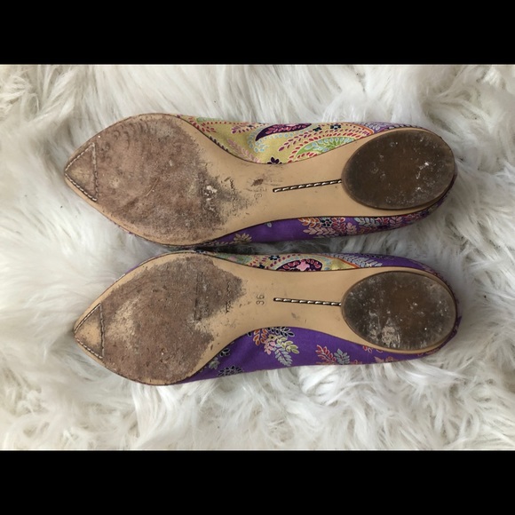 Etro Tessuto Stampato lilac paisley flats - Picture 5 of 8
